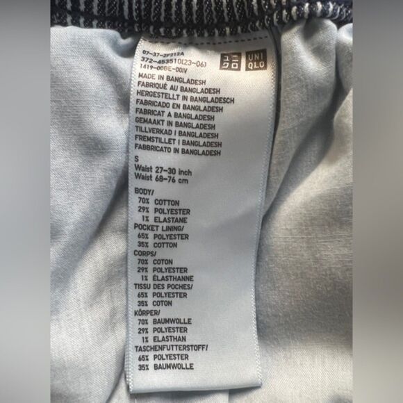 UNIQLO Cotton Relaxed Ankle Pants (Hickory Stripe) Size S - Picture 4 of 6